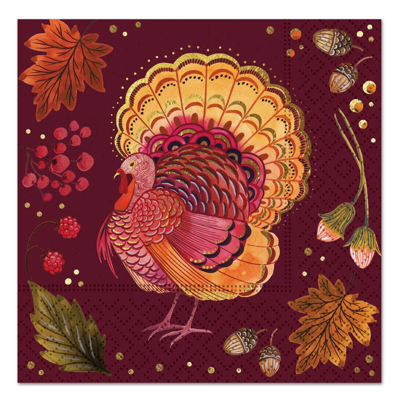 Sumptuous Harvest Turkey Paper Luncheon Napkins