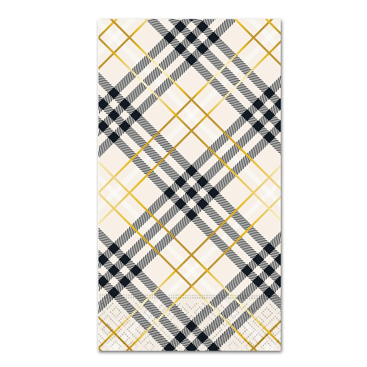 Lodge Plaid Foil Accented Paper Guest Towels