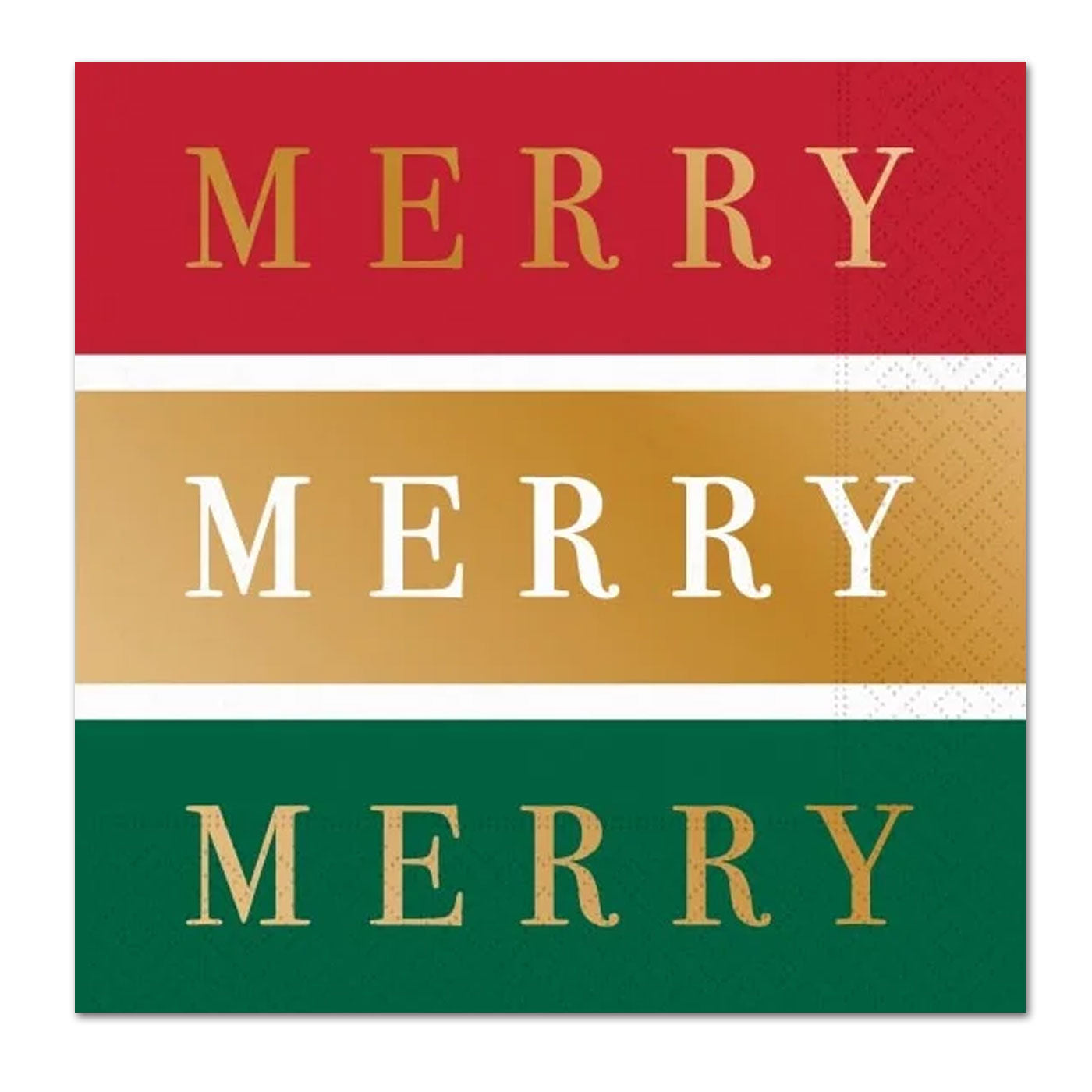 Merry Merry Merry  Foil Paper Luncheon Napkins