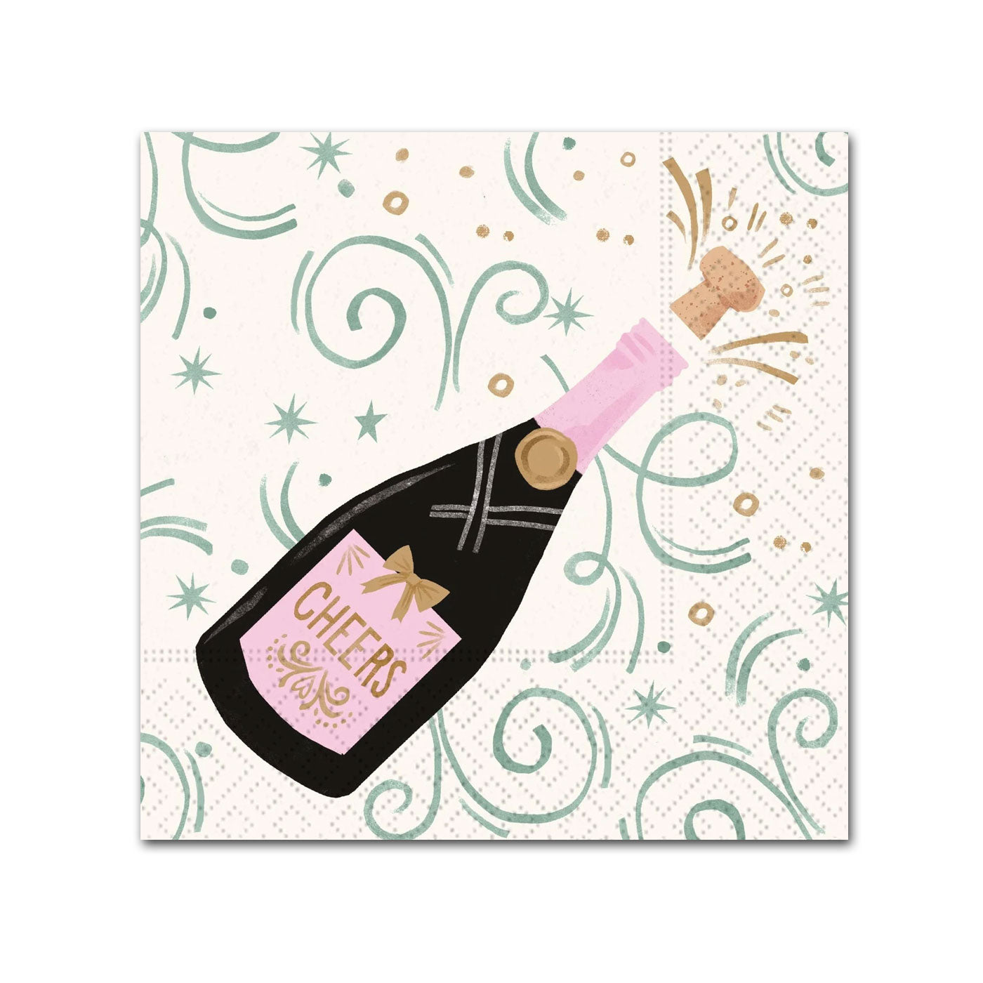 Champagne Cheers Paper Cocktail Napkins