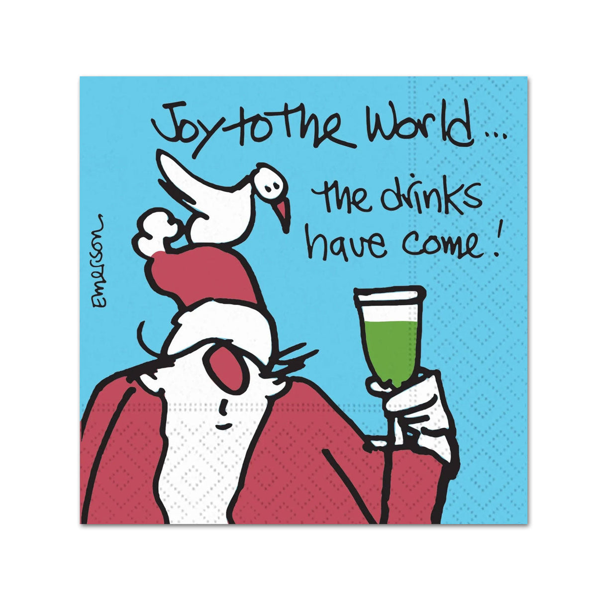 The Drinks Have Come! Funny Holiday Cockatil Napkins