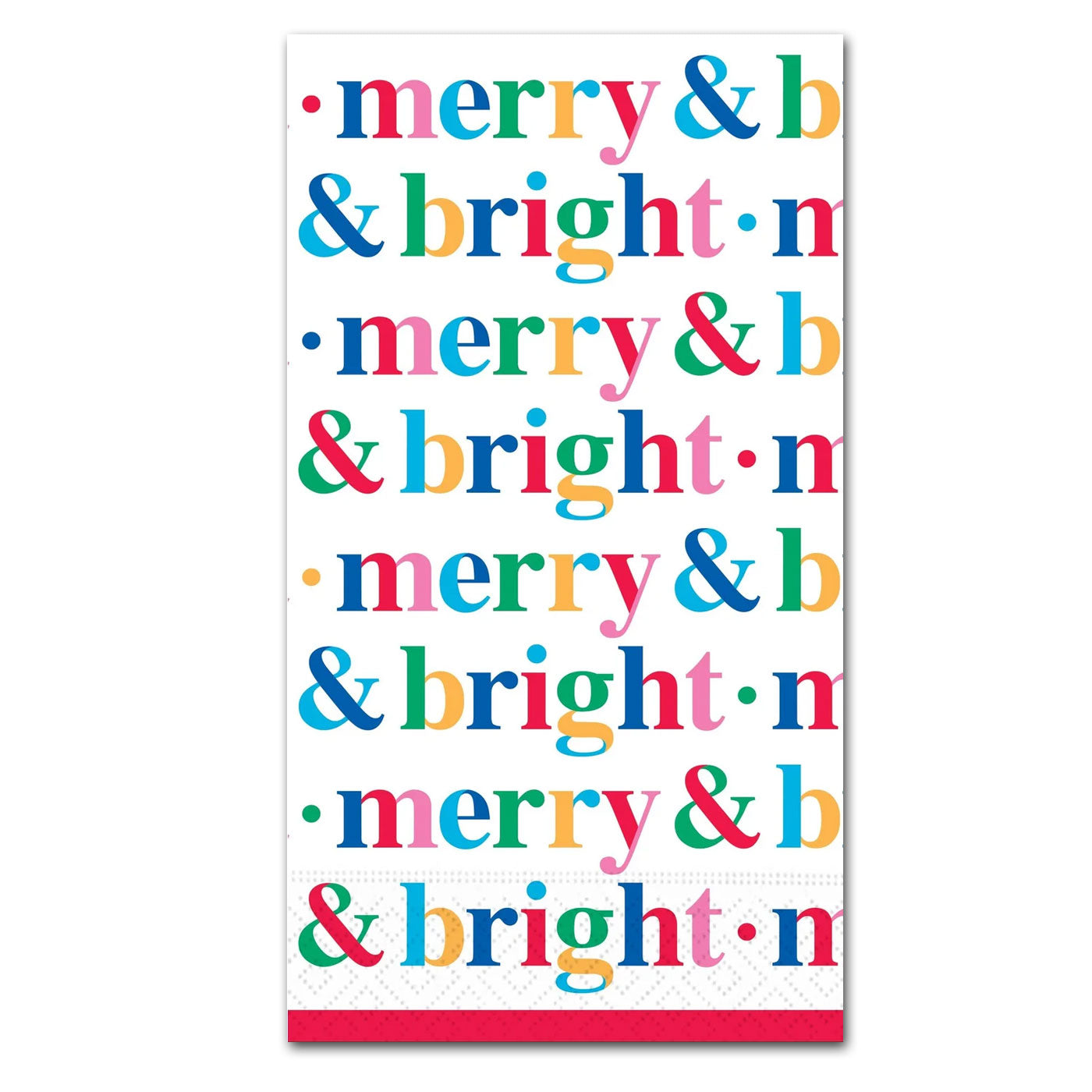 Merry & Bright Colorful Christmas Paper Guest Towels