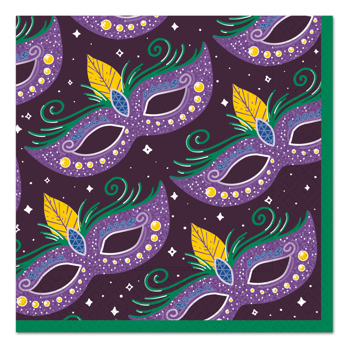 Mardi Gras Masks Paper Luncheon Napkins