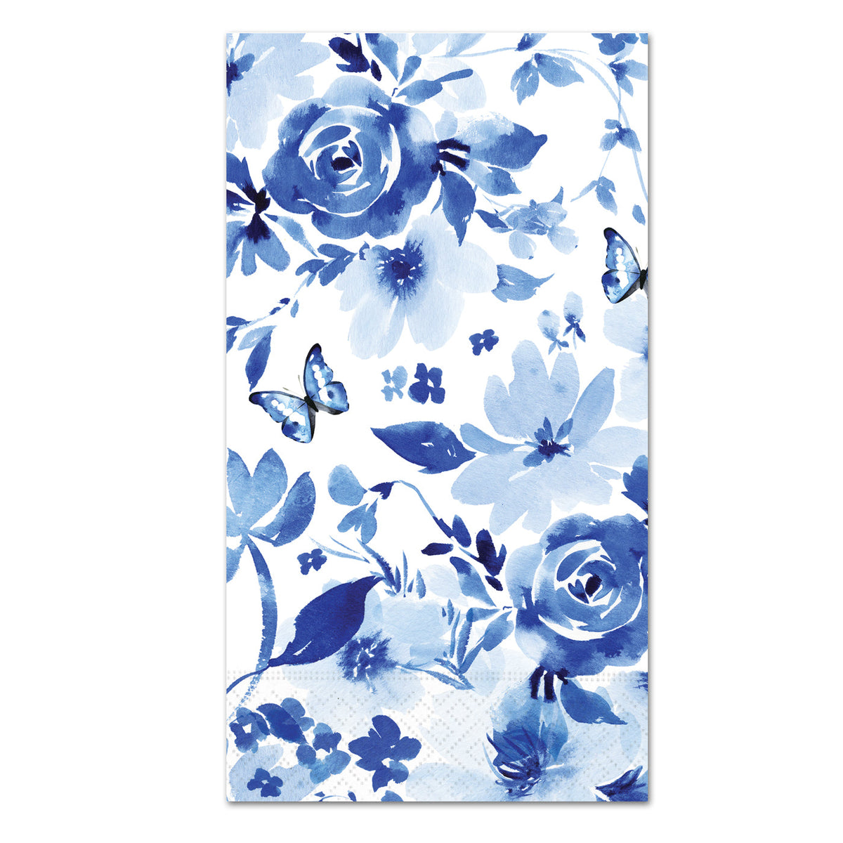 Indigo Rosettes Paper Guest Towels - Buffet Napkins
