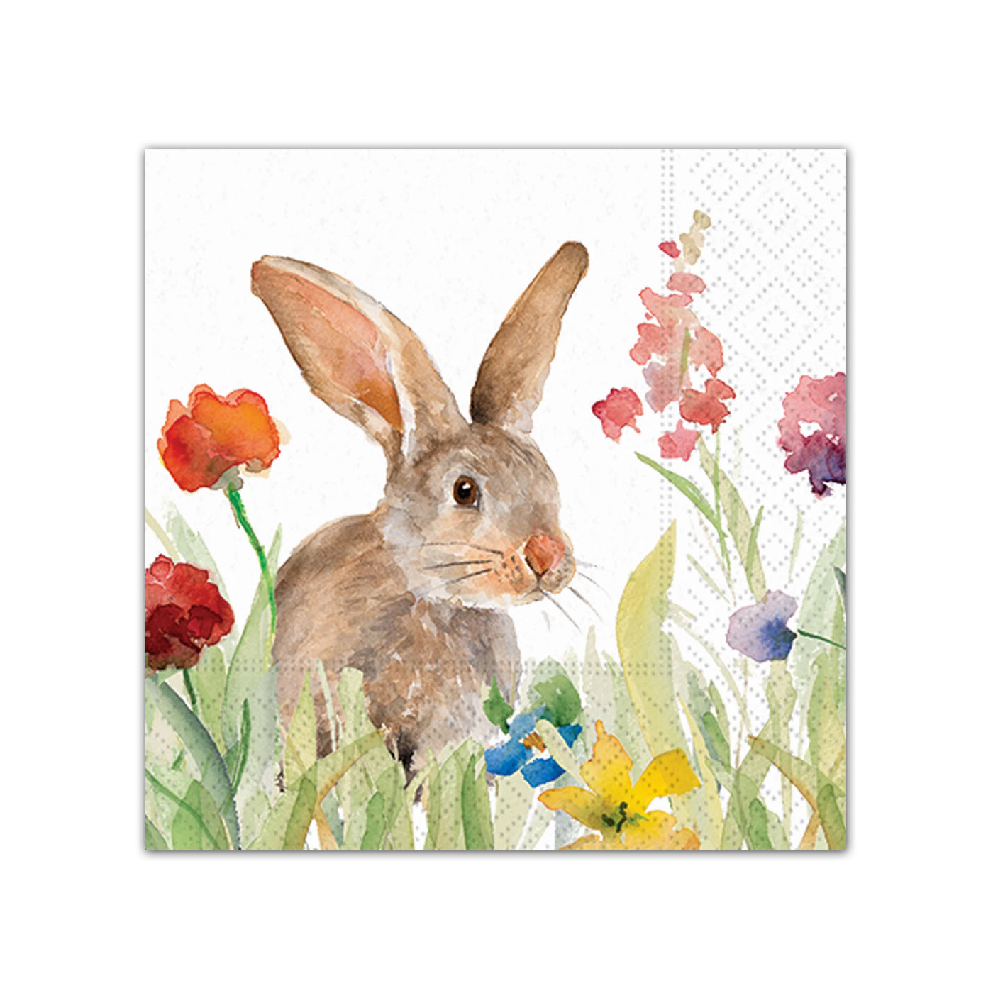 Wildflowers Bunny Paper Beverage Napkins