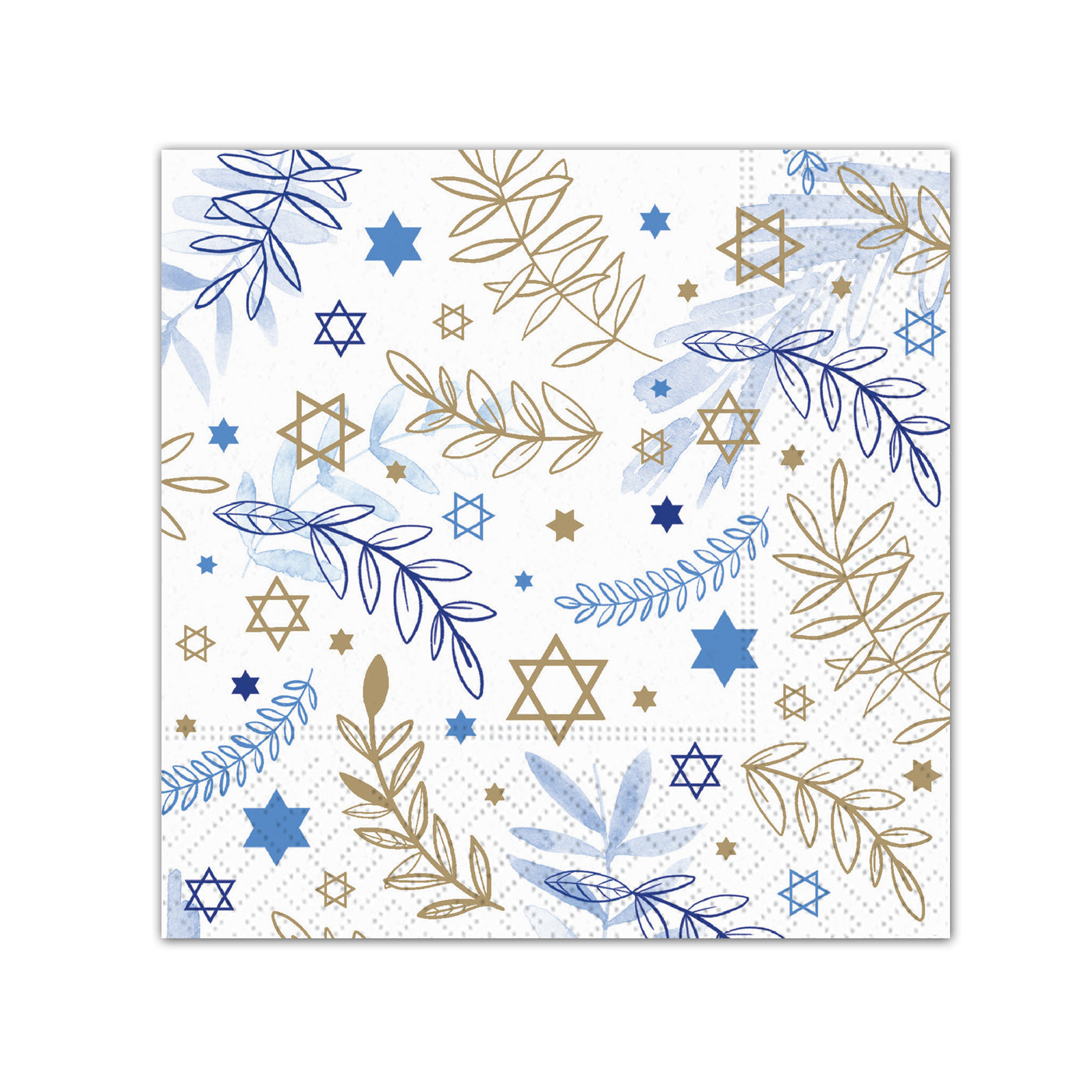 Judaic Stars and Leaves Paper Beverage Napkins