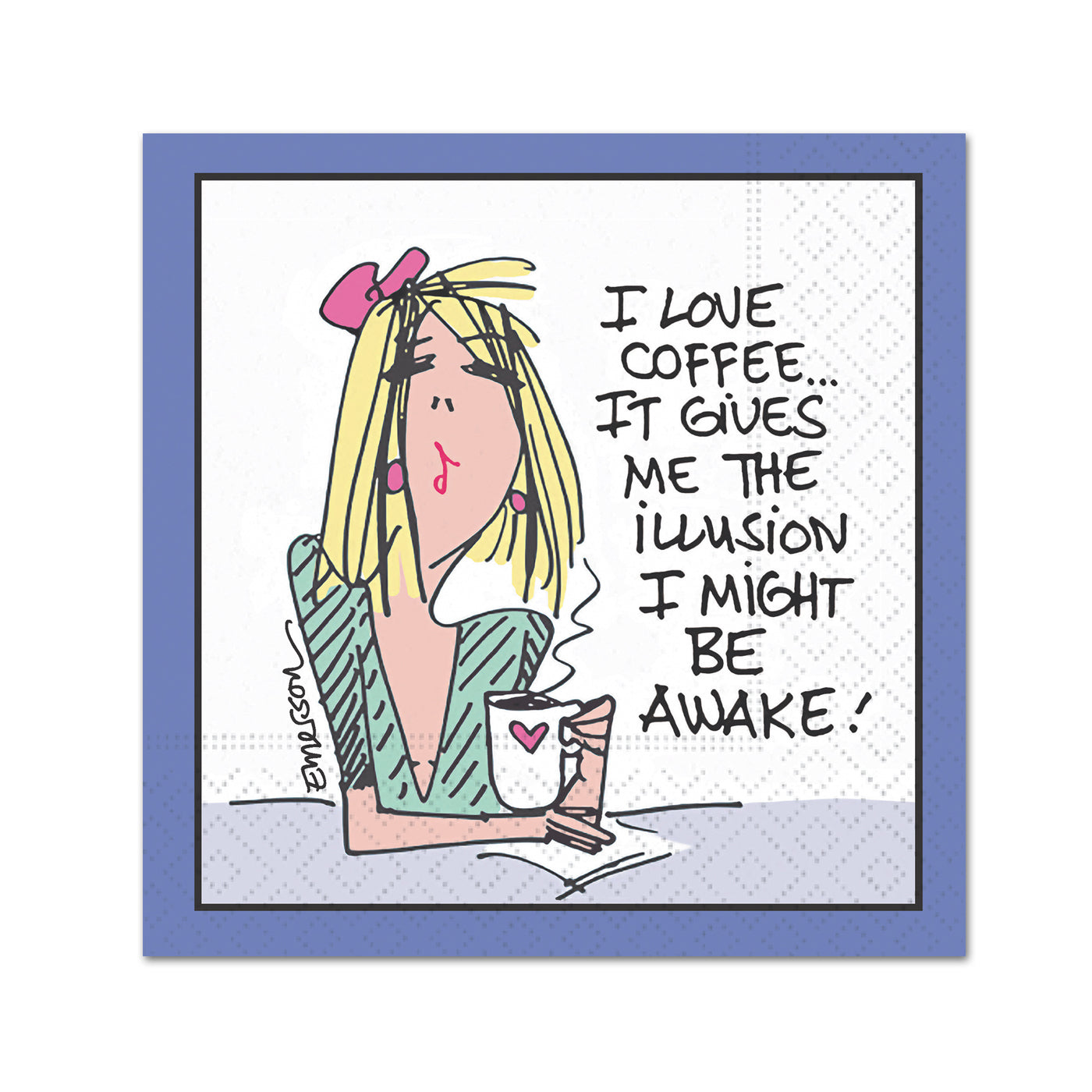 I love Coffee Funny Cocktail Napkins