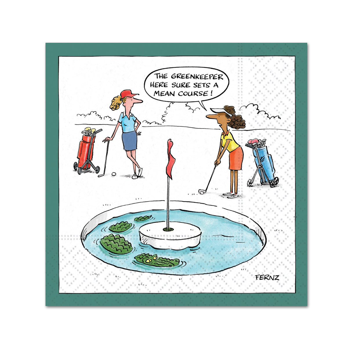 Tough Course Funny Golf Cocktail Napkins