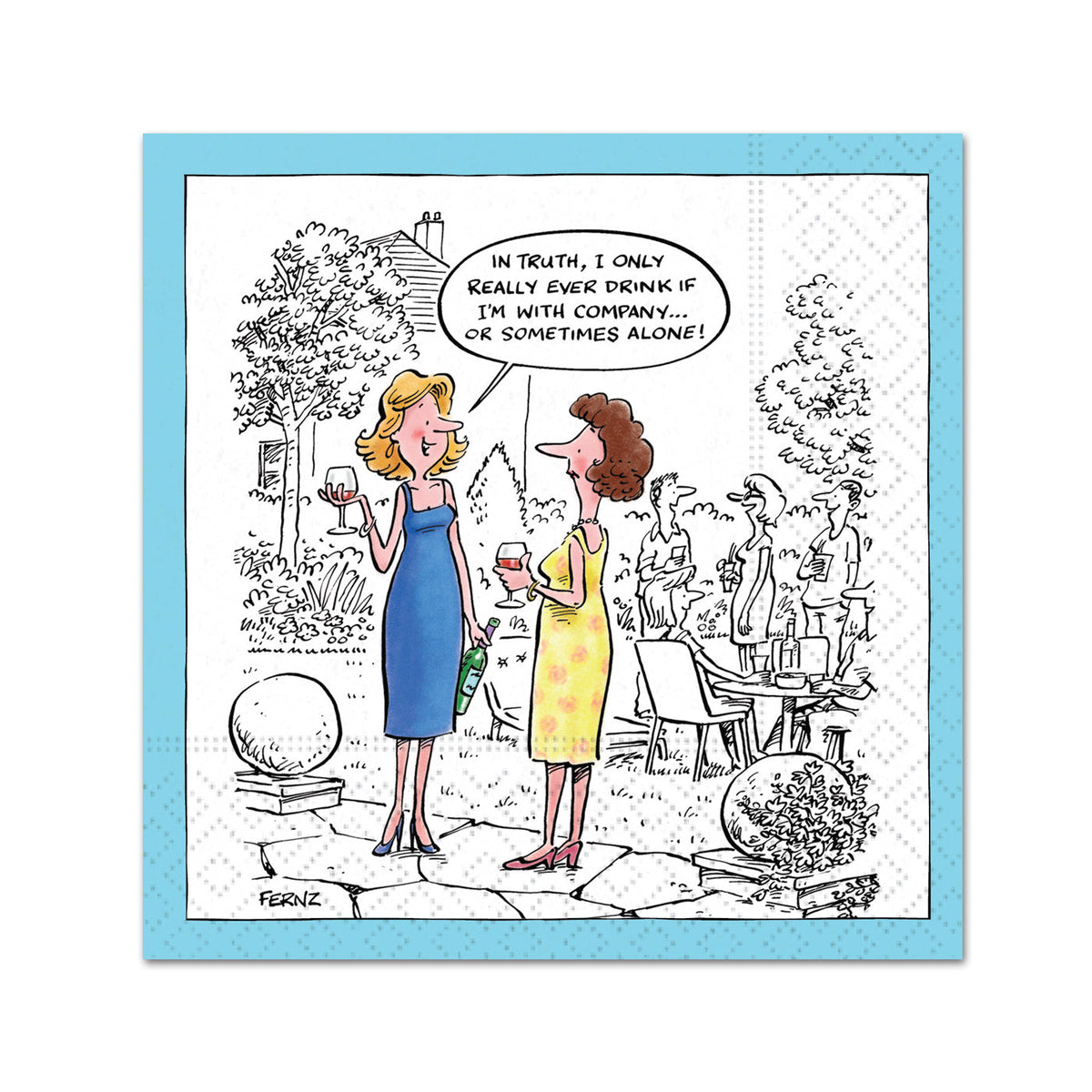 Sometimes Alone Funny Cocktail Napkins