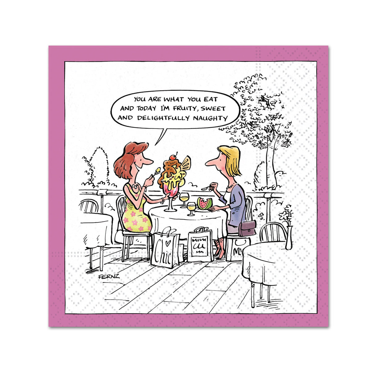 You Are What You Eat Funny Cocktail Napkins