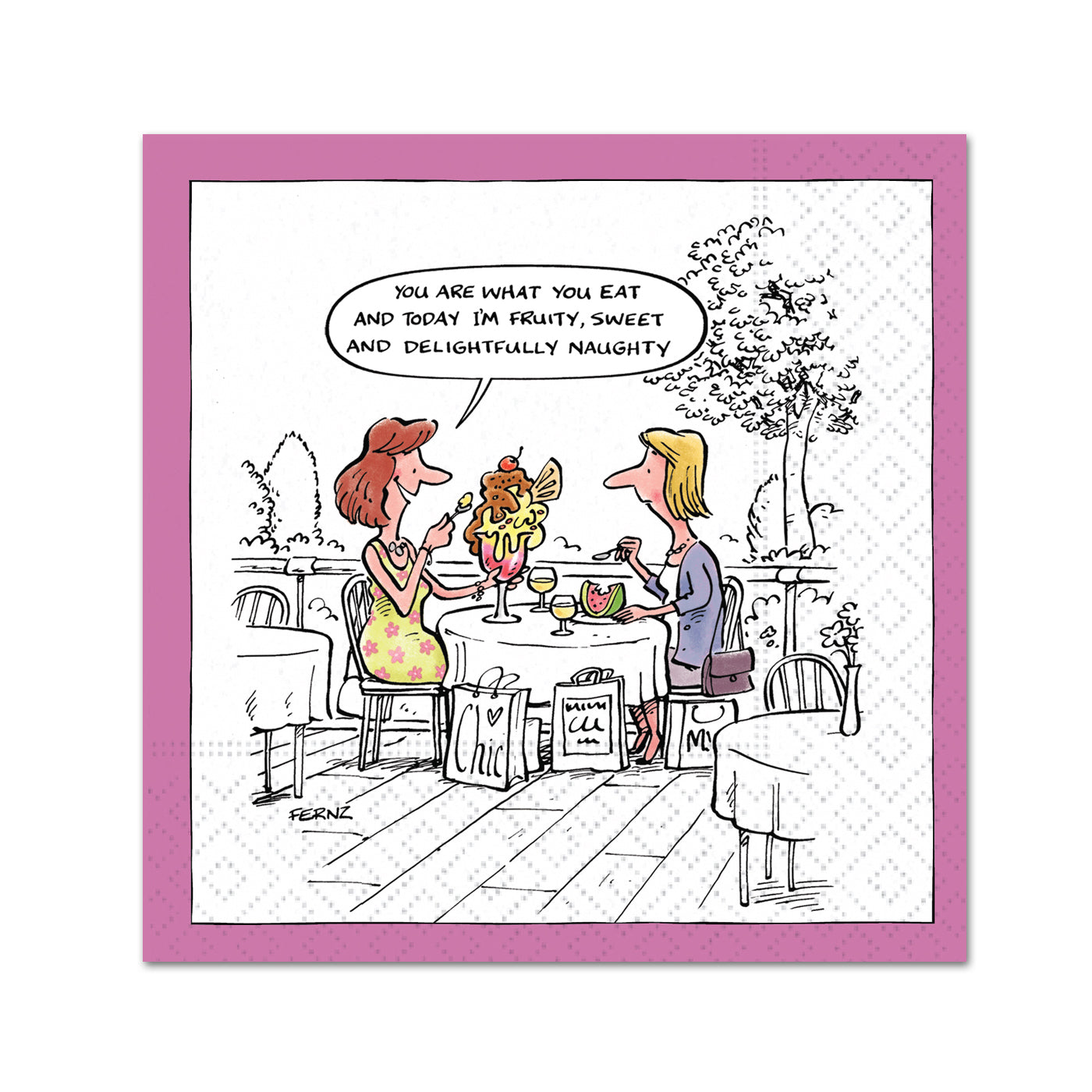 You Are What You Eat Funny Cocktail Napkins