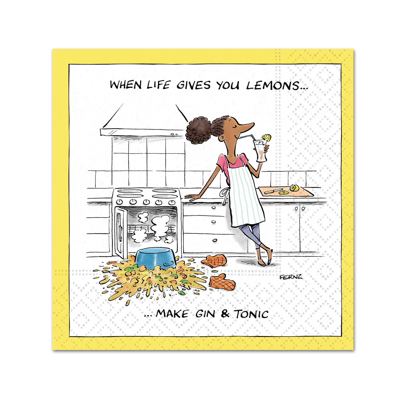 Make Gin and Tonic Funny Cocktail Napkins