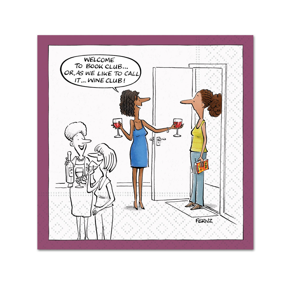 Wine Club Funny Cocktail Napkins