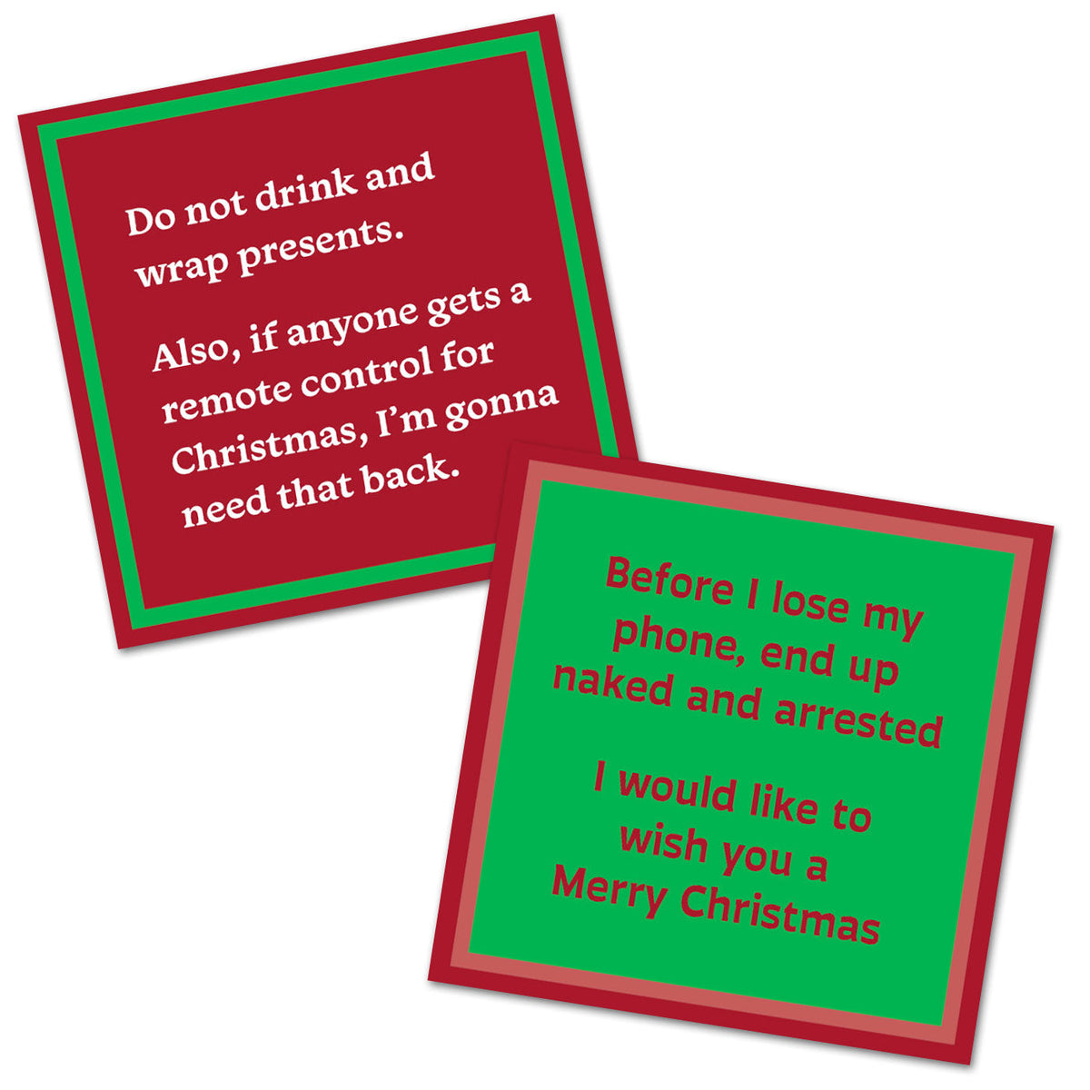 Drink & Wrap Presents - Double the Fun Christmas Cocktail Napkins