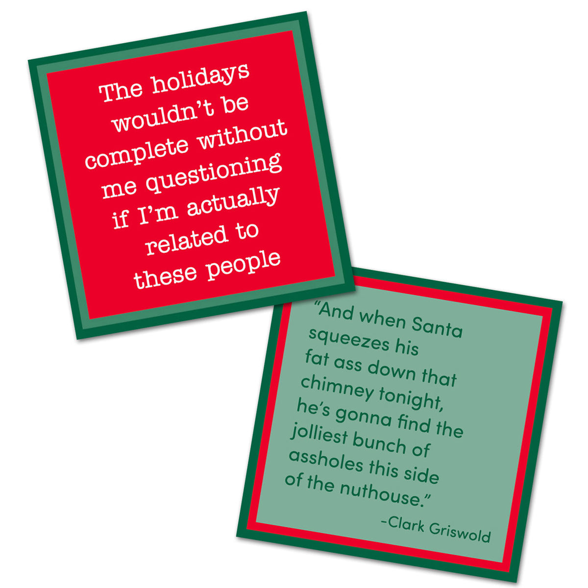 Actually Related - Double the Fun Christmas Cocktail Napkins