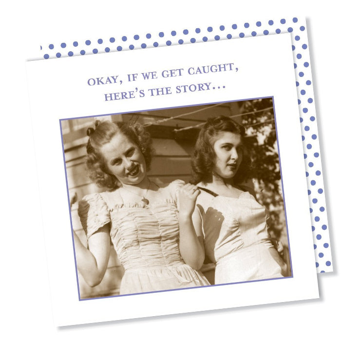If We Get Caught Funny Cocktail Napkins