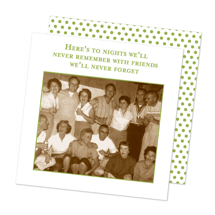 Never Remember Funny Cocktail Napkins