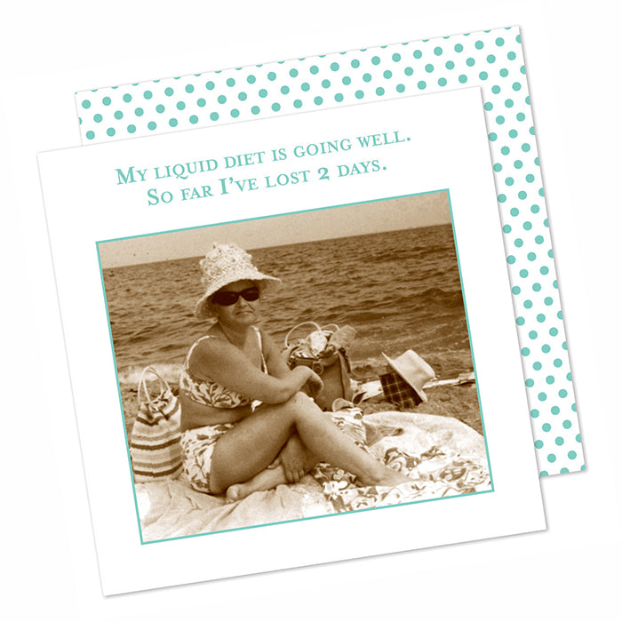 Liquid Diet Funny Cocktail Napkins