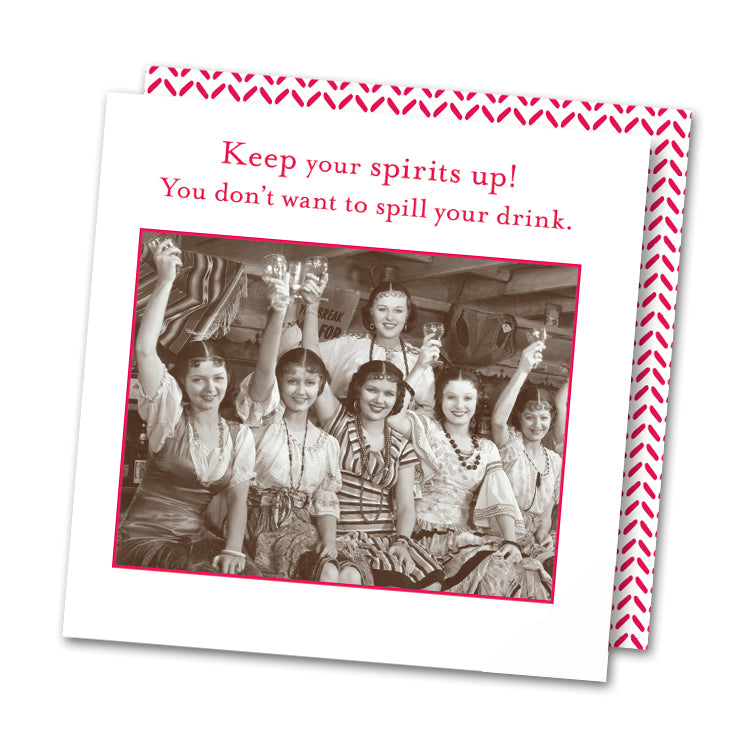 Keep Your Spirits Up Funny Cocktail Napkins
