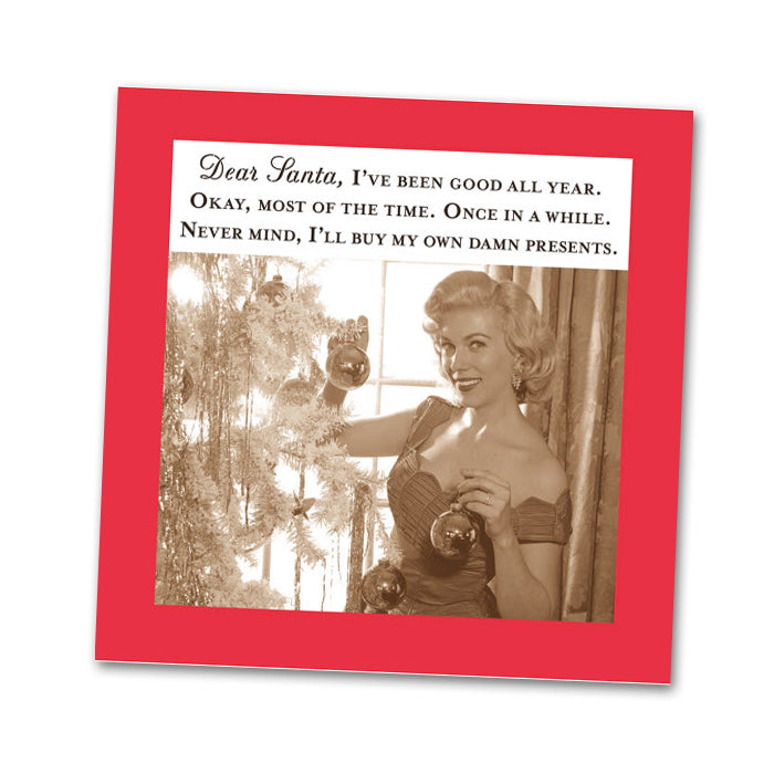 Dear Santa Funny Cocktail Napkins