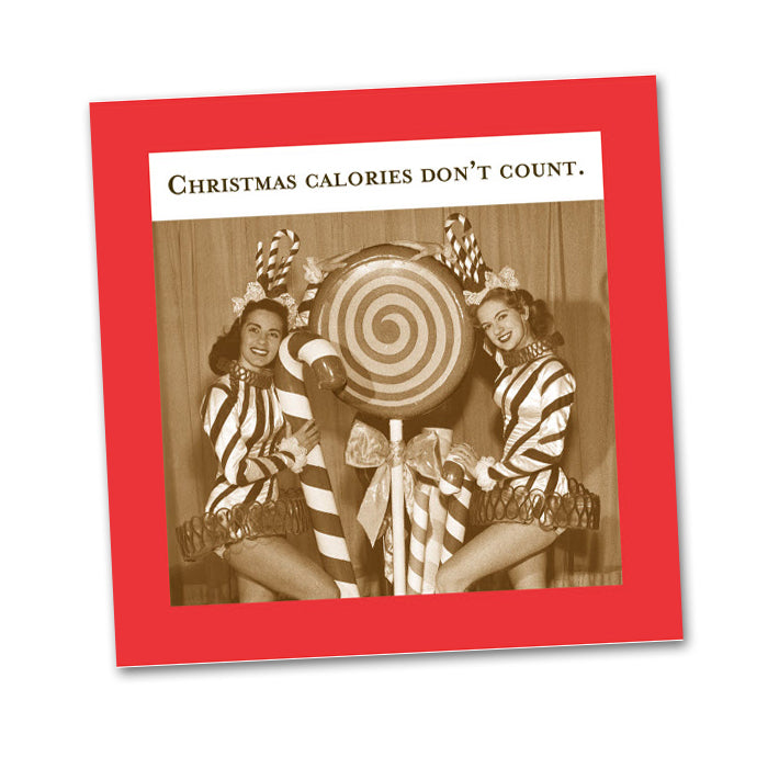 Christmas Calories Funny Cocktail Napkins