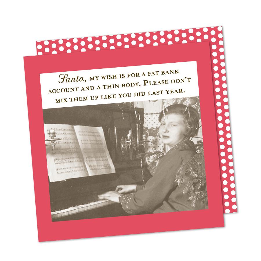 Fat Bank Account, Funny Holiday Cocktail Napkins