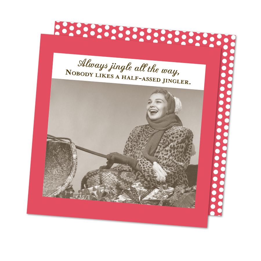 Jingle All the Way, Funny Holiday Cocktail Napkins