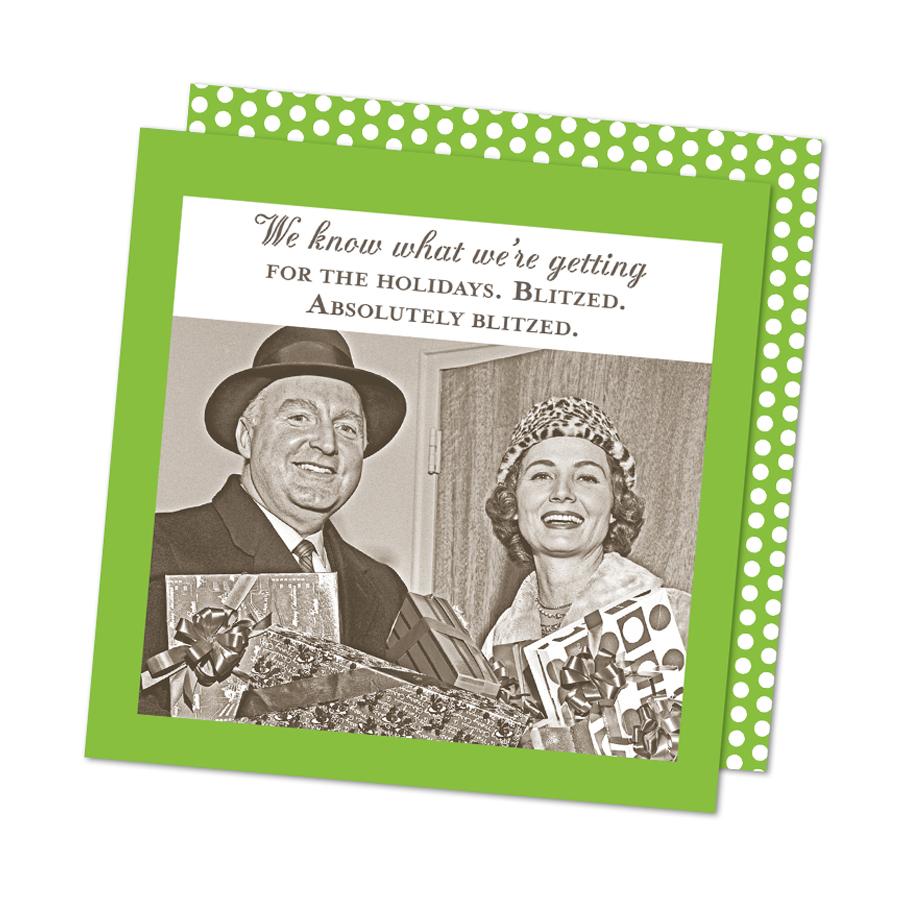 Absolutley Blitzed, Funny Holiday Cocktail Napkins