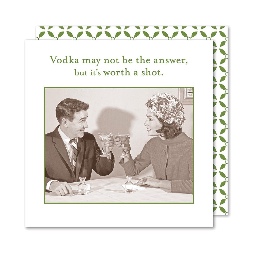 Vodka May Not Be the Answer, Funny Cocktail Napkins