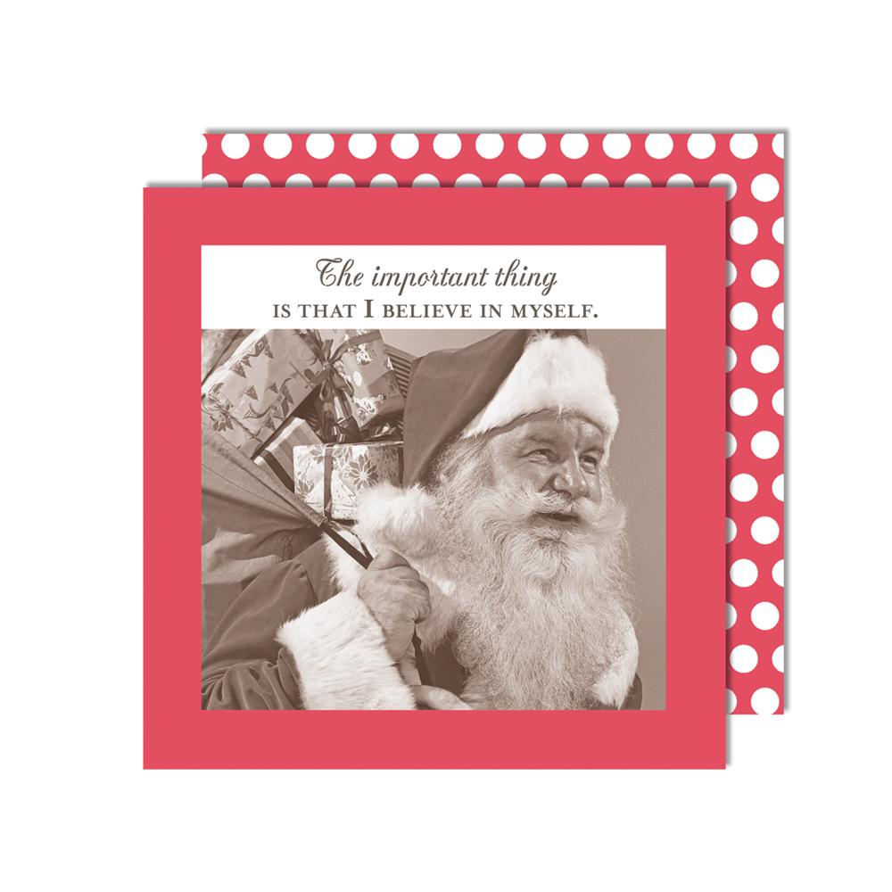 Believe in Myself, Funny Christmas Cocktail Napkins