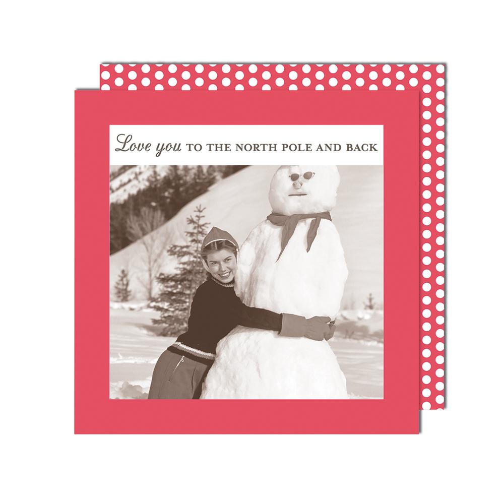 North Pole and Back, Funny Holiday Cocktail Napkins