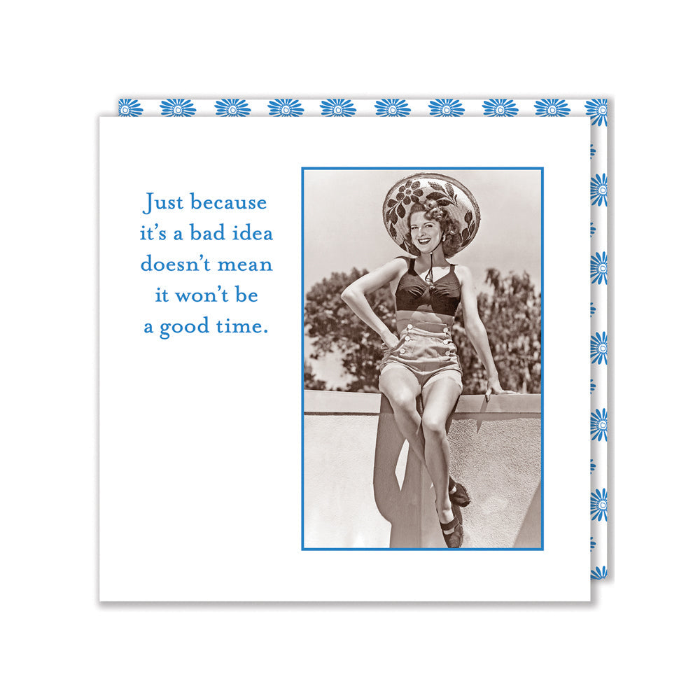 Bad Idea, Good Time Funny Cocktail Napkins