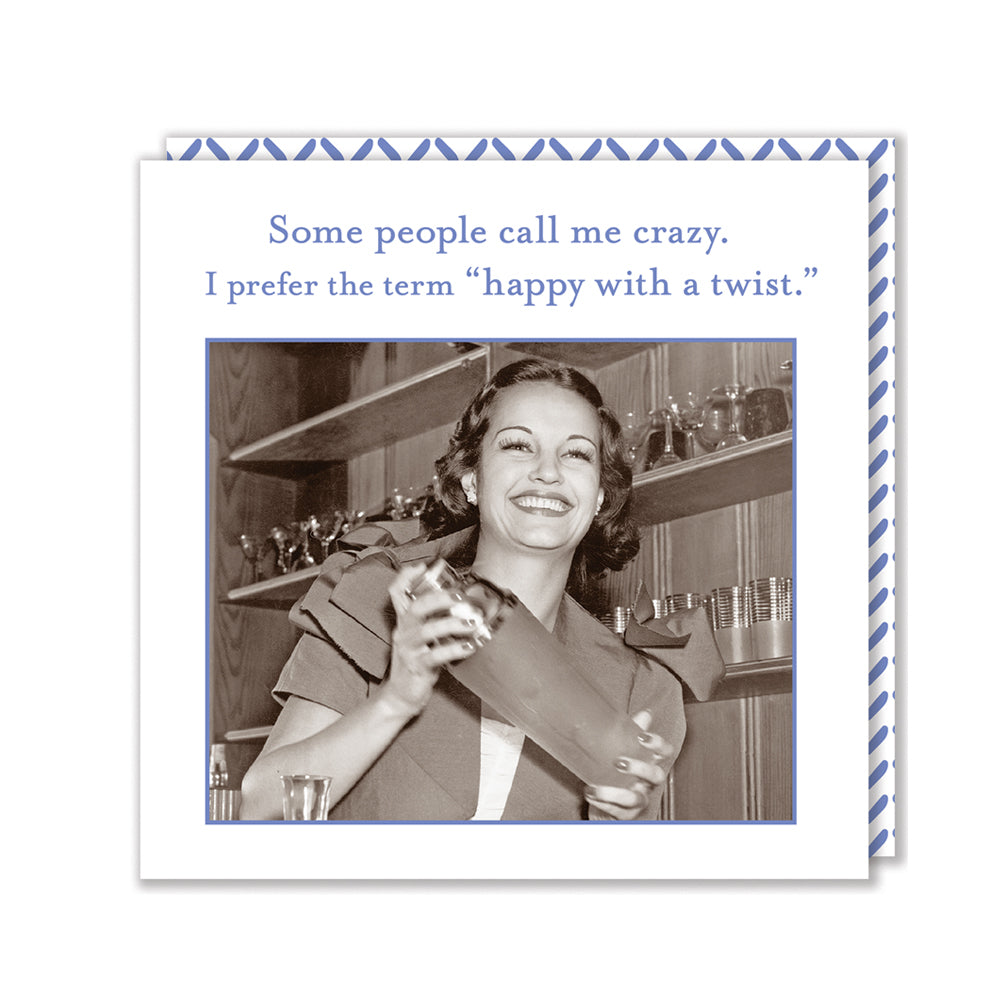Happy With a Twist Funny Cocktail Napkins