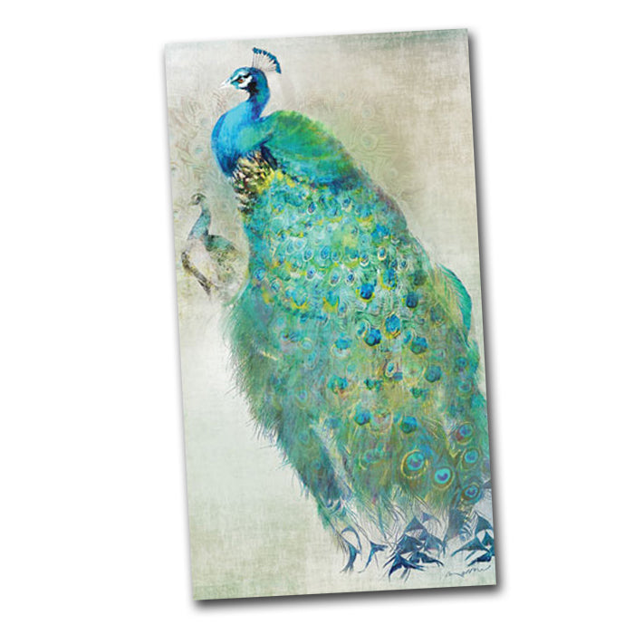 Peacock Royale Paper Guest Towels - Buffet Napkins