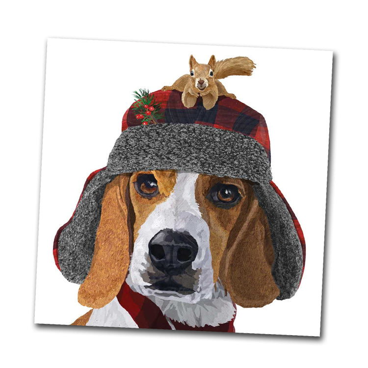 Oliver the Beagle Beverage Napkin