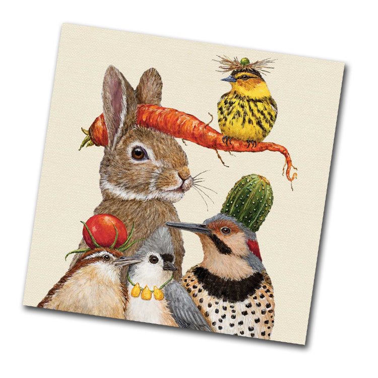 Harvest Party, Wildlife Beverage Napkins by Vicki Sawyer