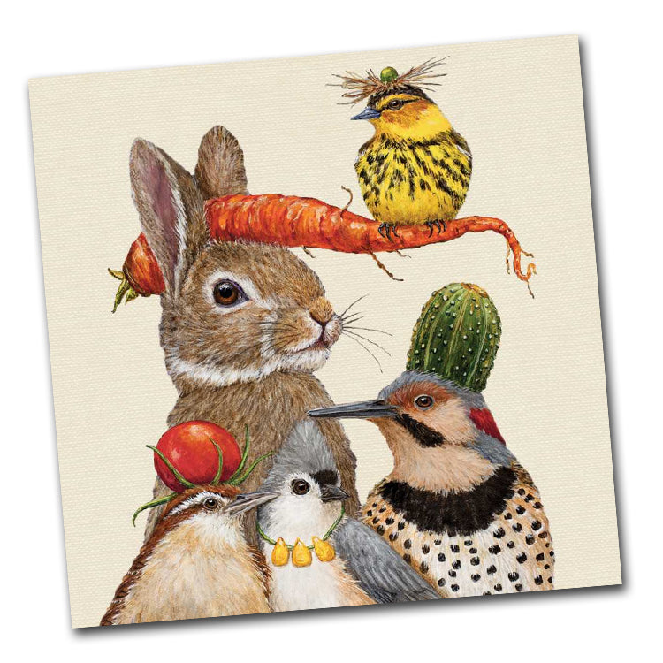 Harvest Party, Wildlife Luncheon Napkins by Vicki Sawyer