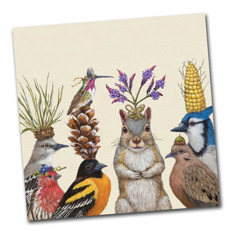 Party Snacks, Wildlife Luncheon Napkins by Vicki Sawyer
