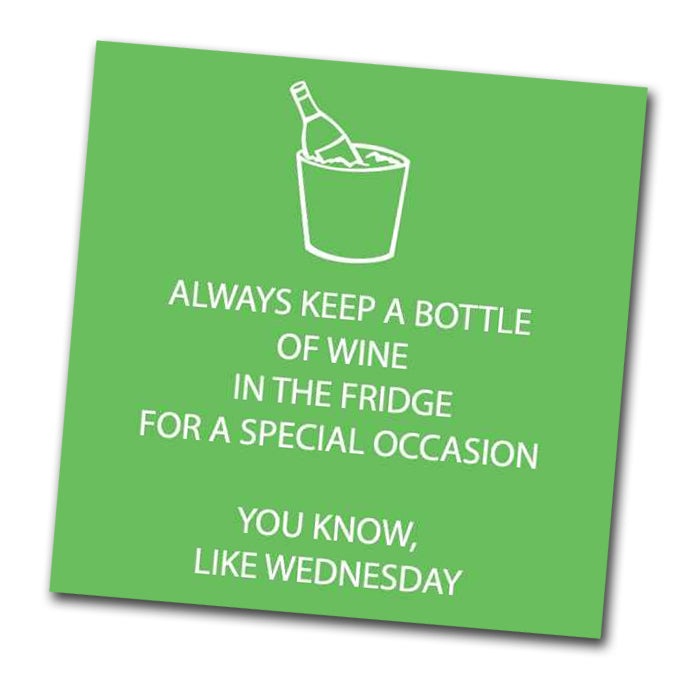 Keep a Bottle of Wine Funny Cocktail Napkins