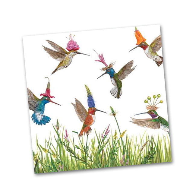 Meadow Buzz Hummingbirds Beverage Napkins