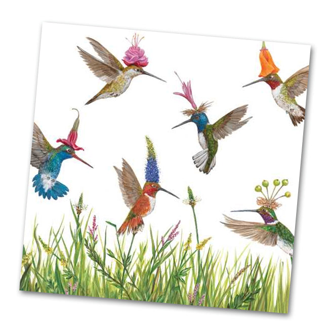 Meadow Buzz Hummingbirds Luncheon Napkins