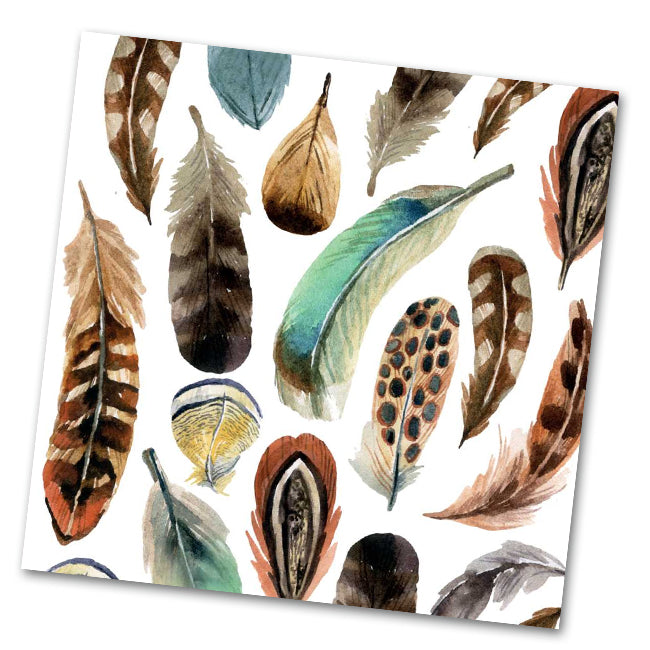 Aquarell Feathers Paper Luncheon Napkins
