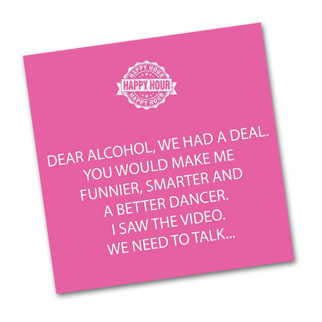 Dear Alcohol Funny Cocktail Napkins