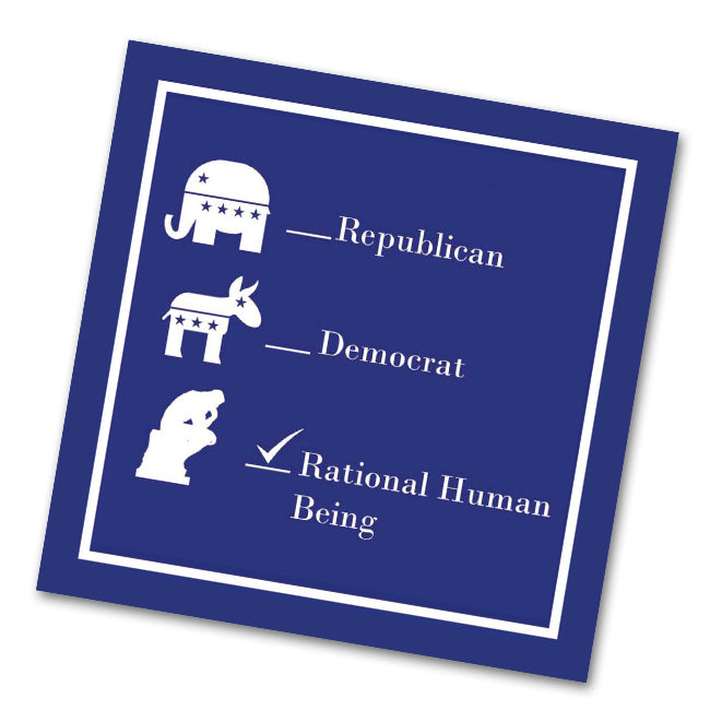 Rational Human Being Funny Political Cocktail Napkins