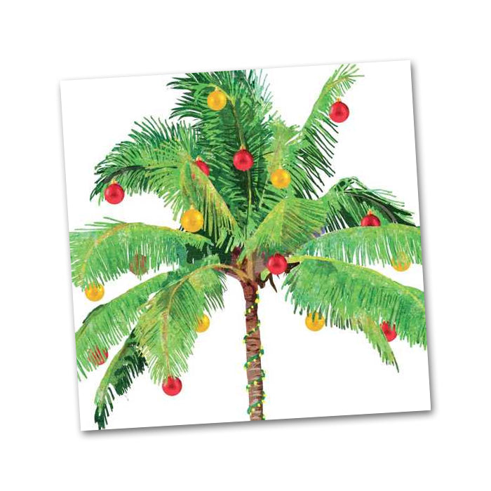 Palm Beach Christmas Beverage Napkins
