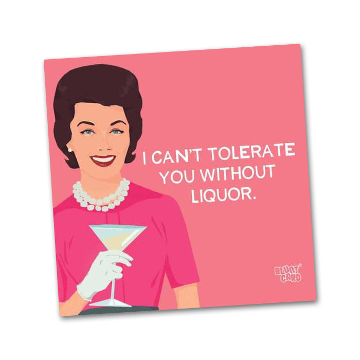 Tolerate You Funny Cocktail Napkins by Bluntcard