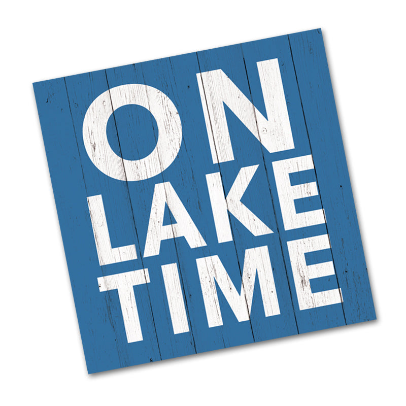 On Lake Time Beverage Napkins