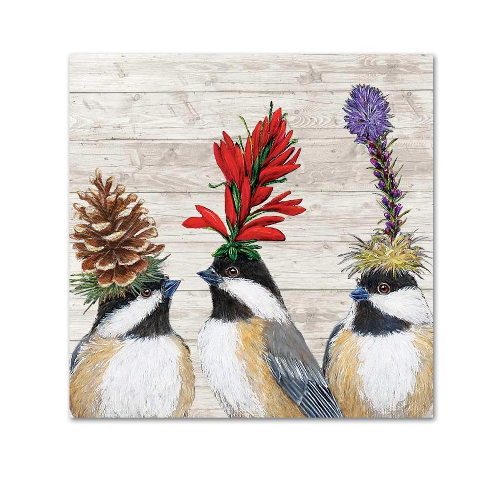 Chickadee Sisters by Vicki Saywer Beverage Napkins