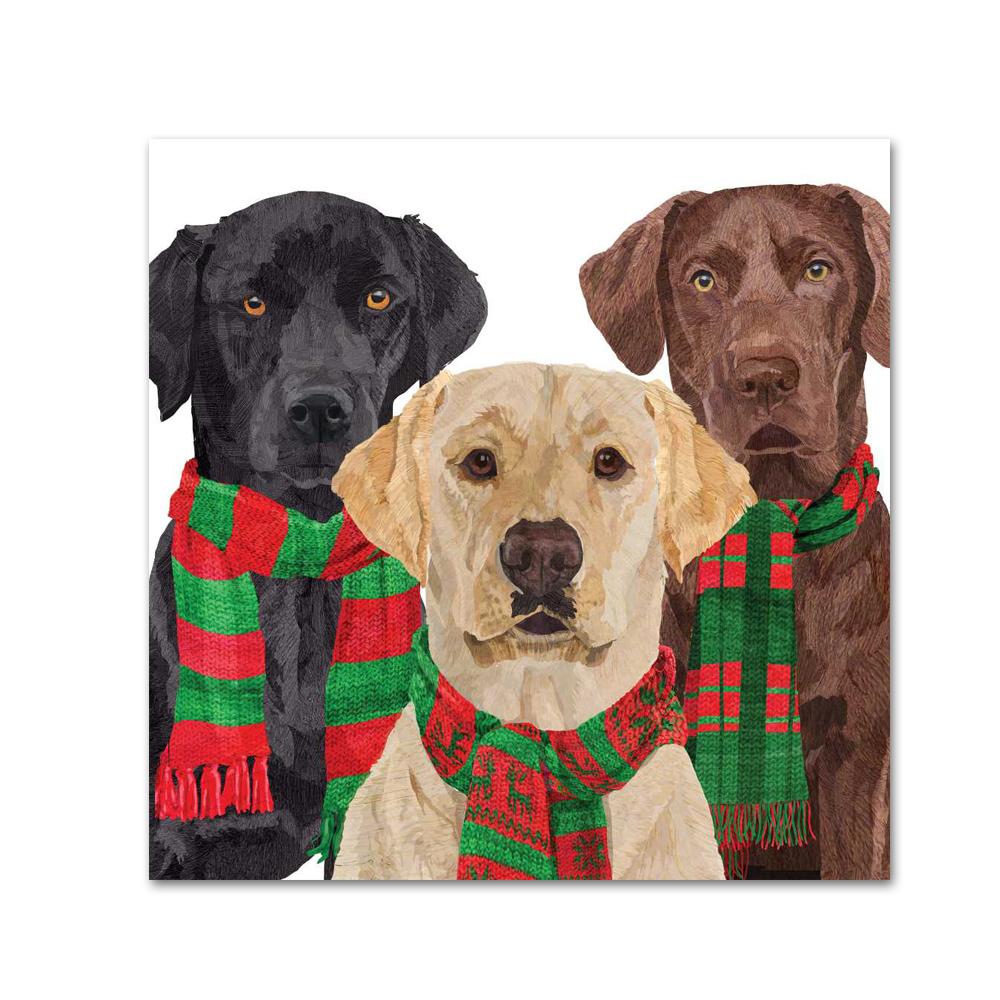 Merry Labradors Paper Beverage Napkins