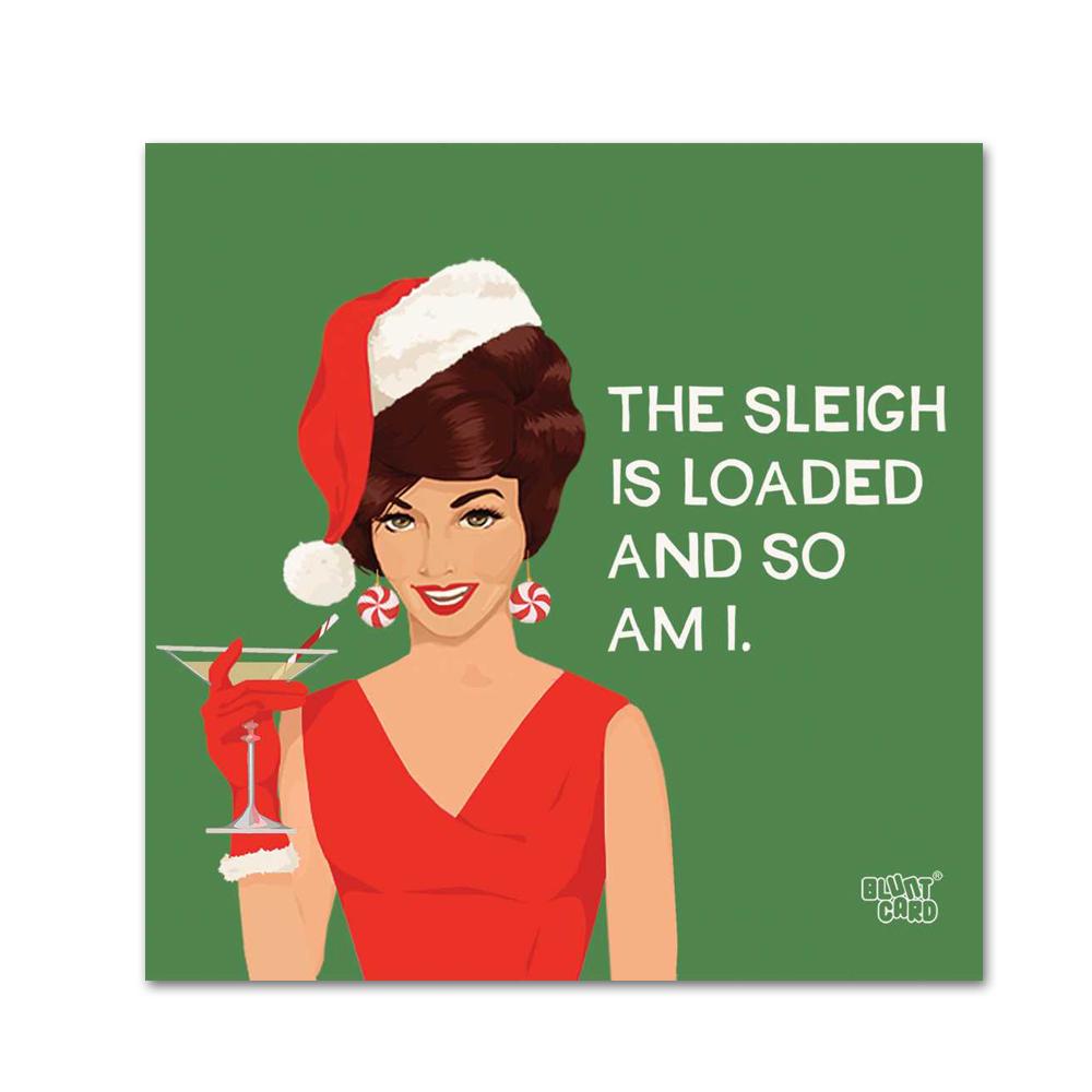 The Sleigh is Loaded Funny Cockail Napkins